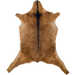 Reddish Brown Goatskin: reddish brown, with a dark brown strip down the middle - 3' x 2'1" (GOAT418)