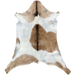 White and Brown Goatskin: white with brown spots and a few brown speckles - 3'1" x 2'2" (GOAT420)