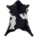Black and White Goatskin: black with white spots - 2'11" x 2'2" (GOAT442)