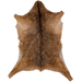 Brown Goatskin: reddish brown with dark brown speckles and dark brown down the spine - 3' x 2'2" (GOAT444)