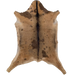 Two Tone Brown Goatskin: reddish brown with chocolate speckles and spots, and dark brown down the spine - 3'2" x 2'4" (GOAT446)