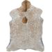Brown and Ivory Speckled Goatskin: ivory with brown speckles and spots - 3'1" x 2'1"  (GOAT450)