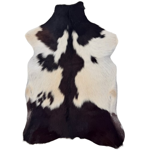 Off-White and Dark Brown Goatskin: off-white with dark brown spots  - 2'8" x 1'8"  (GOAT452)