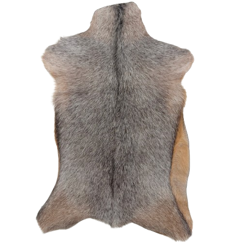 Black, Brown, White Speckled Goatskin:  black and brown with white speckles - 2'9" x 1'10" (GOAT453)