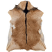 Brown Goatskin:  brown with dark brown down the spine and a dark brown strip across the shoulder - 2'9" x 1'11" (GOAT456)