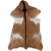 Brown and White Goatskin: brown with white spots and speckles, and dark brown down the spine - 2'10" x 1'10"  (GOAT460)