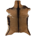 Brown Goatskin:  brown with blackish brown speckles and blackish brown on the belly and down the spine, and a couple small white spots on each side - 3'2" x 2'2" (GOAT463)