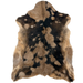 Two Tone Brown Goatskin:  medium brown with dark brown spots - 2'11' x 2' (GOAT468)