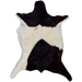 Off-White and Black Goatskin:  off-white with large black spots - 3'6" x 2'5"  (GOAT470)