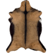 Brown Goatskin:  brown with blackish brown speckles, and blackish brown down the spine and on the belly - 3'7" x 2'3" (GOAT472)