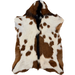 Off-White and Brown Goatskin:  off-white with brown spots and black down the spine - 2'10" x 1'11" (GOAT474)