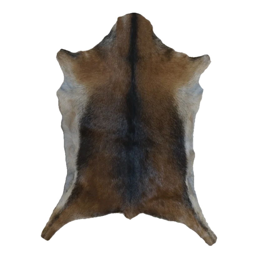 Brown and Black Goat Hide Rug, 3'3" x 2'4" #GT-003