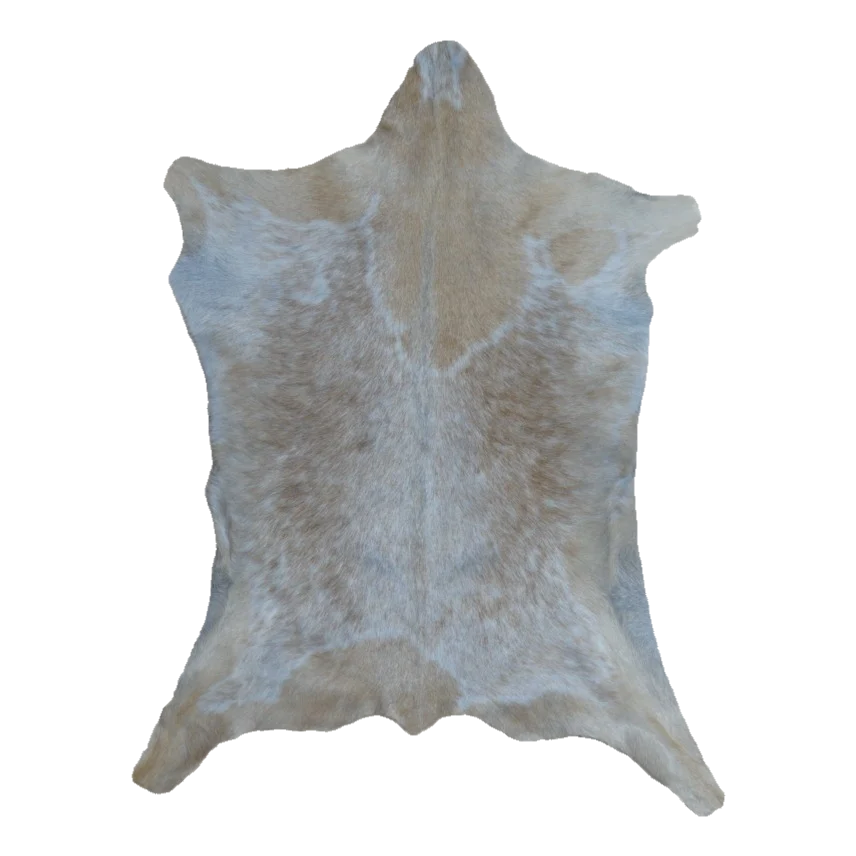Cream Goat Hide Rug, 3'4" x 2'6" #GT-007