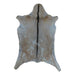 Cream goatskin rug, 3'3" x 2'3", shown on white background (GT-012)