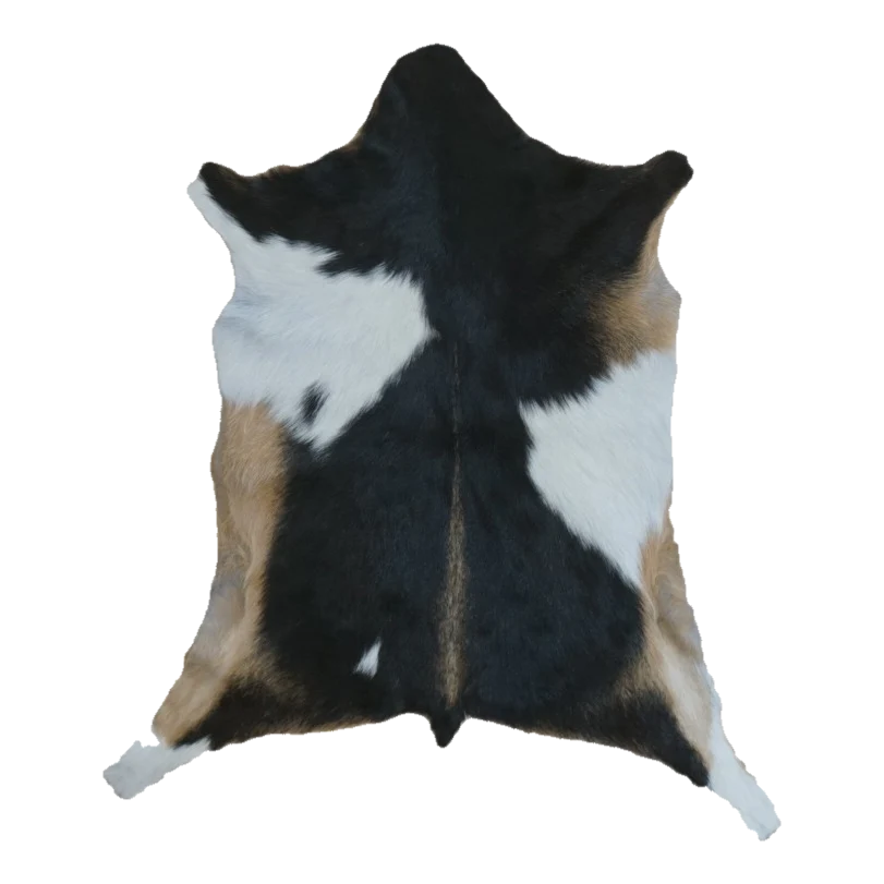 Black and White Goat Hide Rug, 3'2" x 2'4" #GT-032