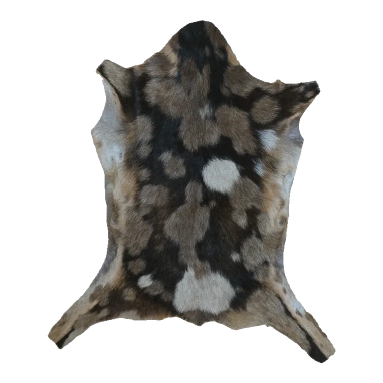 Grey Spotted Goat Hide Rug, 2'11" x 2'4" #GT-040