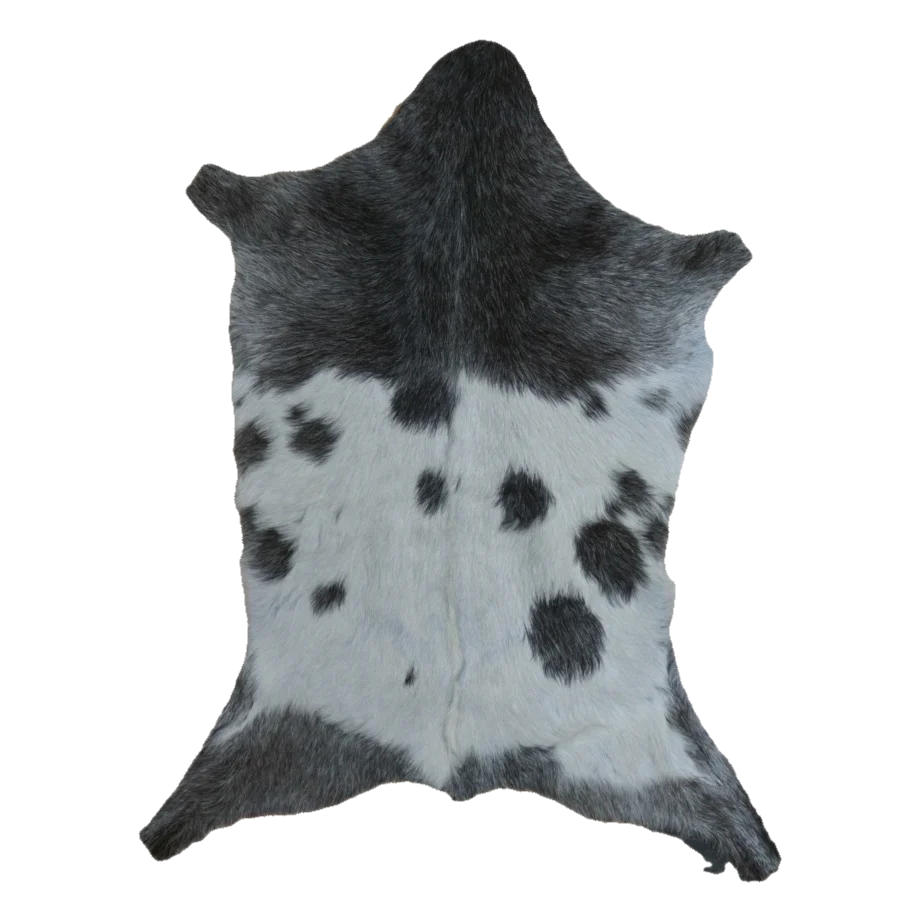 Black and White Goat Hide Rug, 3'7" x 2'9" #GT-041