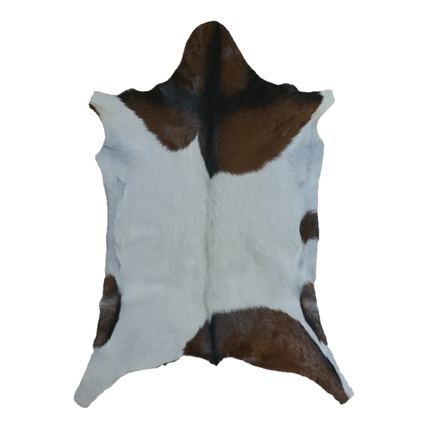 Brown and White Goat Hide Rug, 3'4" x 2'4" #GT-044