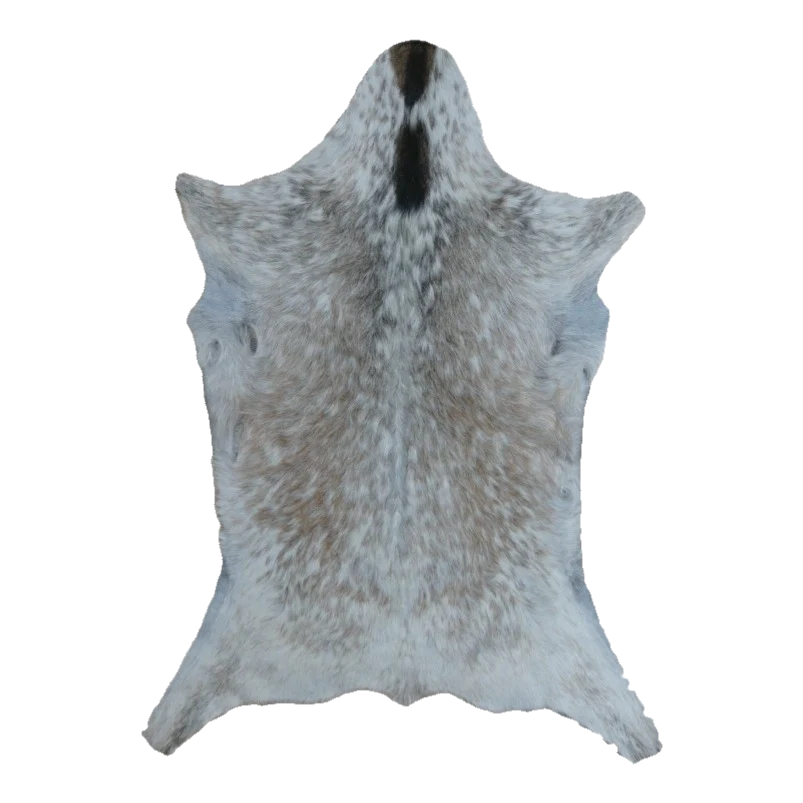 Cream Speckled Goat Hide Rug, 3' x 2'3" #GT-049