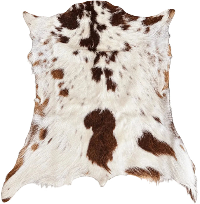 Brown and White Goat Hide Rug, 3' x 2'3" #GT-050