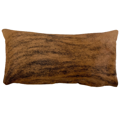 Lumbar Pillow Brown and Black Brindle Cowhide 24