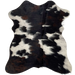 Dark Tricolor Mini Cowhide:  has a mix of black and dark brown, and spots that have fine, black speckles - 2'8" x 2'3" (MINI217)