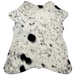 White and Black Speckled Mini Cowhide:  white with black speckles and spots - 2'8" x 2'3" (MINI267)
