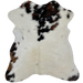 Tricolor Mini Cowhide:  off-white with spots that have a mix of black and dark brown - 2'8" x 2'3" (MINI269)