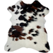 Tricolor Mini Cowhide:  white with black and dark brown spots - 2'8" x 2'3" (MINI290)