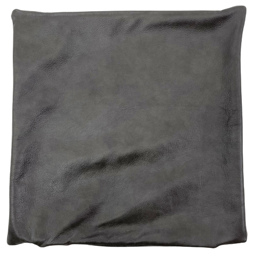 Square Pillow Cover - showing dark gray leather - 18" x 18" (PILC159)