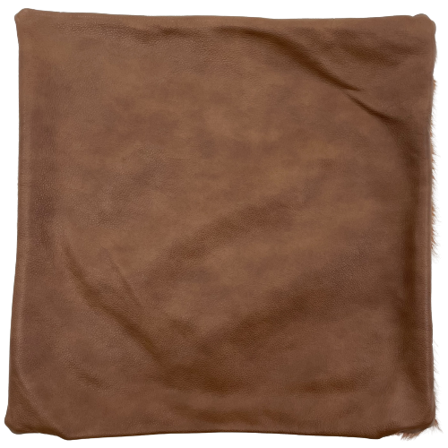 Square Pillow Cover - showing brown leather - 18" x 18" (PILC162)