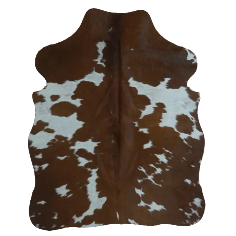 Brown and White XS Cowhide Rug, 4' x 3' #SS-BRW-013