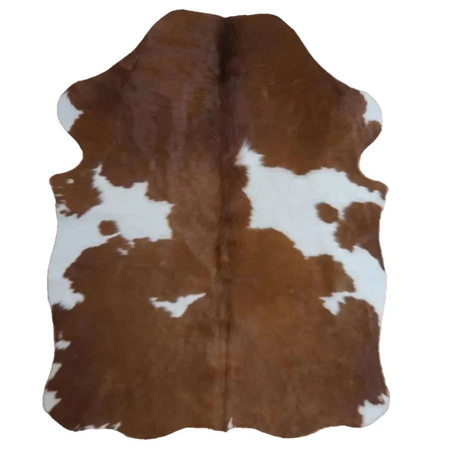 Brown and White XS Cowhide Rug, 4' x 3' #SS-BRW-035