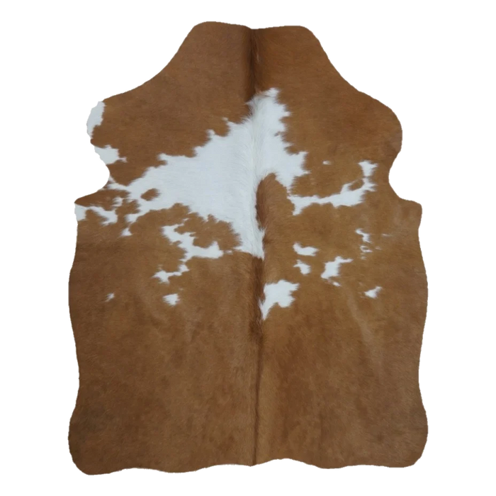 Brown and White XS Cowhide Rug, 4' x 3' #SS-BRW-052