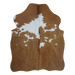 Brown and White XS Cowhide Rug, 4' x 3' #SS-BRW-052