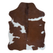 Brown and White XS Cowhide Rug, 4' x 3' #SS-BRW-054