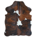 Tricolor XS Cowhide Rug, 4' x 3' #SS-TRI-045