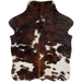 XS Tricolor Cowhide:  has a mix of reddish brown, black, and white - 4'5" x 3'4" (XS224)