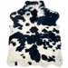 XS Black and White Speckled Cowhide: white with black speckles and spots, and a couple very dark brown spots - 4'4" x 3'4" (XS538)