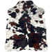 XS Tricolor Speckled Cowhide: white with black speckles, and large and small spots that have a mix of black and dark brown - 4'5" x 3'4" (XS613)