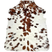 XS Tricolor Cowhide: white with brown and black spots - 4'5" x 3'4" (XS614)