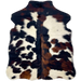 XS Tricolor Cowhide: off-white with black and brown spots - 4'5" x 3'5" (XS622)