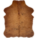 XS Reddish Brown Cowhide: has long hair that is solid reddish brown - 4'4" x 3'5" (XS671)