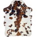 XS Tricolor Cowhide: white with reddish brown and black spots - 4'4" x 3'4" (XS680)