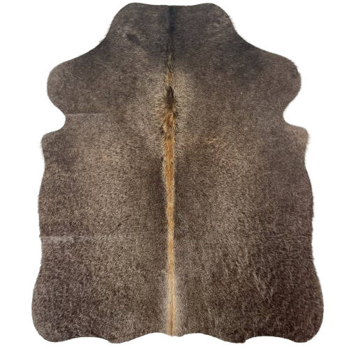 XS Brown Cowhide: solid brown with reddish brown down the spine - 4'4" x 3'5" (XS690)