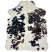 XS Tricolor Cowhide: ivory with black and brown spots - 4'5" x 3'5" (XS703)