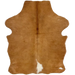 XS Brown Cowhide: brown with on white spot in the middle of the butt and another on the right, hind shank - 4'5" x 3'4" (XS716)