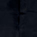 Closeup of this XS Cowhide, showing solid black with longer hair down the spine  (XS719)