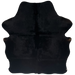 XS Black Cowhide: black with hints of dark brown on the butt and part of the belly - 4'3" x 3'5" (XS735)