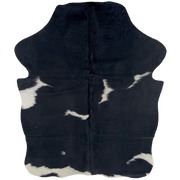 XS Black and White Cowhide: black with white spots - 4'3" x 3'4" (XS740)